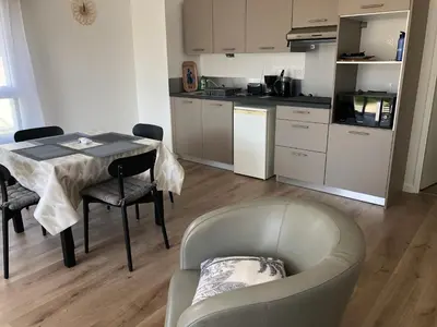 Cuisine ou kitchenette dans l'établissement Appartement Verson