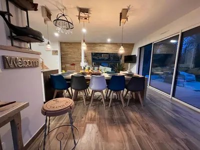 Cuisine ou kitchenette dans l'établissement Les Collines d'Omaha