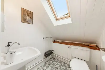 Salle de bains dans l'établissement La Bisquine - Maison 3 chambres - Jardin clos