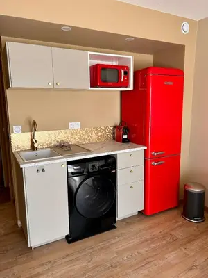 Cuisine ou kitchenette dans l'établissement Votre évasion au bord de mer