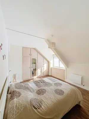 Un ou plusieurs lits dans un hébergement de l'établissement Charming Breton house for 4 people