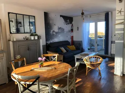 Coin salon dans l'établissement Villa Noroit
