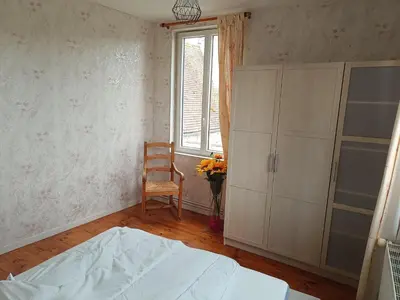 Un ou plusieurs lits dans un hébergement de l'établissement La Maison de Falaise
