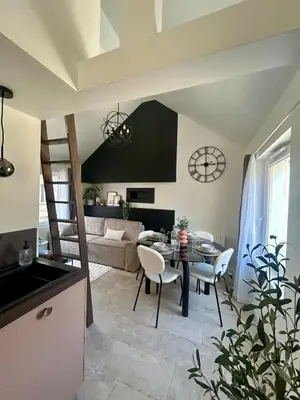 Cuisine ou kitchenette dans l'établissement Mon duplex