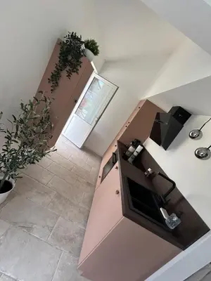 Cuisine ou kitchenette dans l'établissement Mon duplex