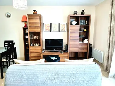 Télévision ou salle de divertissement dans l'établissement Bel Appartement à RIVA BELLA - Parking Privé