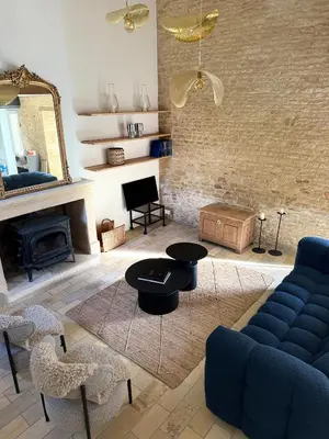 Coin salon dans l'établissement Le Nid de Plumetot - Maison de Charme en Normandie