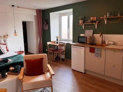 Cuisine ou kitchenette dans l'établissement L'écrin de la villa des roses