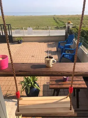 Balcon ou terrasse dans l'établissement La vague salée
