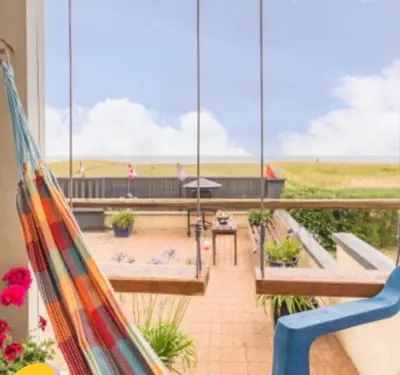 Balcon ou terrasse dans l'établissement La vague salée