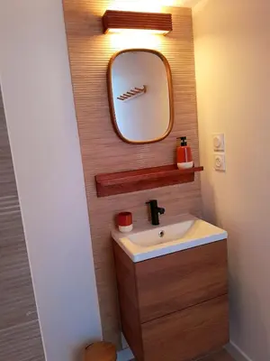 Salle de bains dans l'établissement La Chouette Hulotte