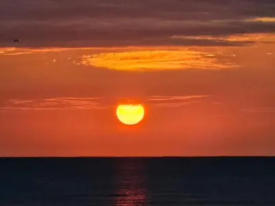Lever ou coucher de soleil vu de l'appartement ou à proximité