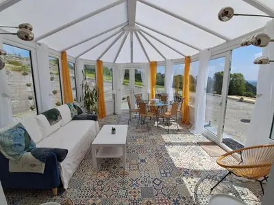Coin salon dans l'établissement Le Lodge Serene Self Catering