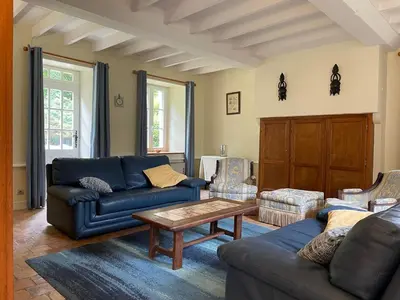 Coin salon dans l'établissement Maison spacieuse entre Bois Mer et Marais