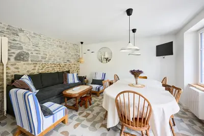 Coin salon dans l'établissement La Maison Valnotte - Proche du port de Carteret