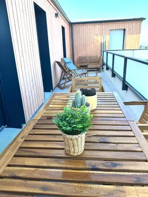 Balcon ou terrasse dans l'établissement Appartement Le Riva B304