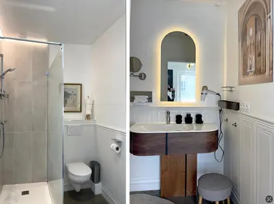 Salle de bains dans l'établissement Fenêtre sur Mer I CAP MER