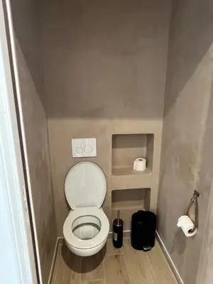 Salle de bains dans l'établissement Gîte du Grand Caugy