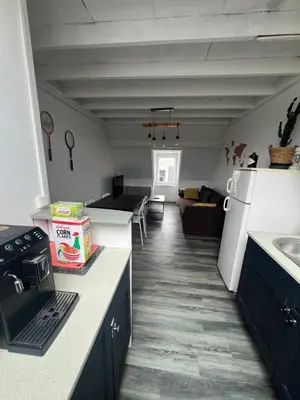 Cuisine ou kitchenette dans l'établissement WingFlat Appartement Entier Centre Ville Proche Naval Cité de la mer Quartier Calme