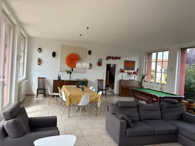 Coin salon dans l'établissement Spacious & bright property on D-Day Beaches