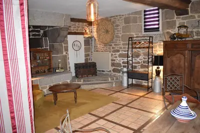 Coin salon dans l'établissement Gîte dans la campagne Bretonne - Le jardin de Devant