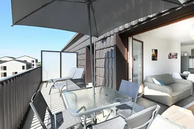 Coin salon dans l'établissement Le Coquillage - Joli T3 avec grand balcon