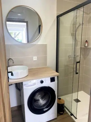 Salle de bains dans l'établissement Chez Nana