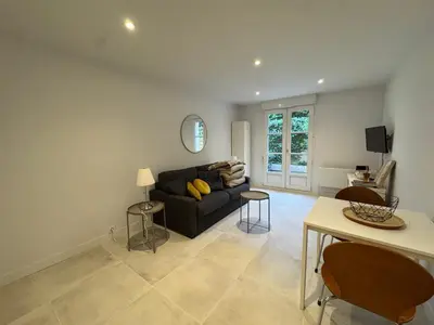 Coin salon dans l'établissement Appartement CAEN Saint Sauveur