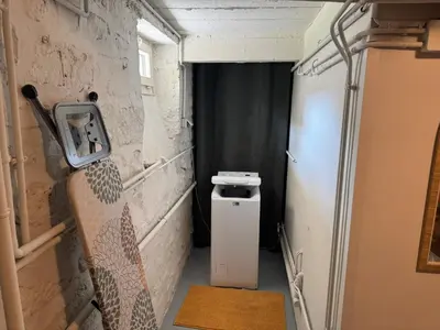 Salle de bains dans l'établissement Gîte Traversière