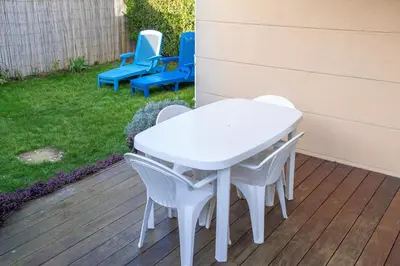 Plan de l'établissement Appartement avec jardin et plage