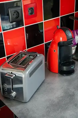 Cuisine ou kitchenette dans l'établissement Appartement avec jardin et plage