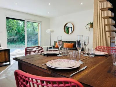 Coin salon dans l'établissement Maison de charme entre CABOURG et CAEN