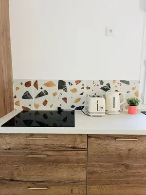 Cuisine ou kitchenette dans l'établissement Maison de charme entre CABOURG et CAEN