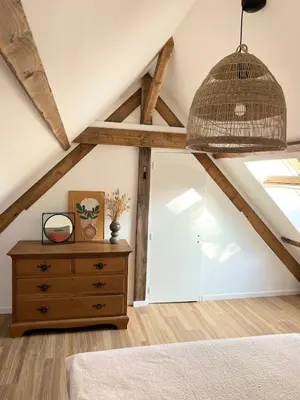 Un ou plusieurs lits dans un hébergement de l'établissement Maison de charme entre CABOURG et CAEN
