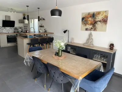 Cuisine ou kitchenette dans l'établissement Ker a lévénez