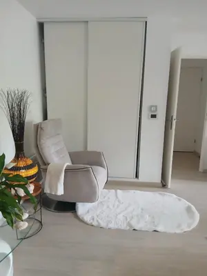 Coin salon dans l'établissement Appartement cosy à Caen avec terrasse et jardin