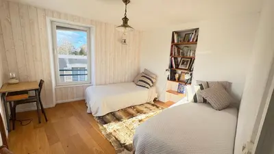 Un ou plusieurs lits dans un hébergement de l'établissement La Vigie - Maison en bord de mer