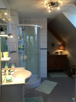 Salle de bains dans l'établissement Le bon séjour