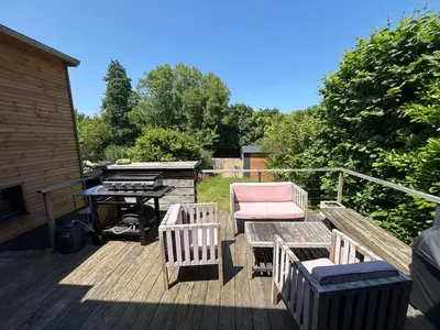 Balcon ou terrasse dans l'établissement Caen, très jolie maison à deux pas du mémorial