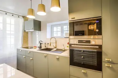 Cuisine ou kitchenette dans l'établissement Maison Spa et Sauna, Cœur de la Normandie