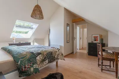 Un ou plusieurs lits dans un hébergement de l'établissement La Maison du Martrait - Proche de la plage