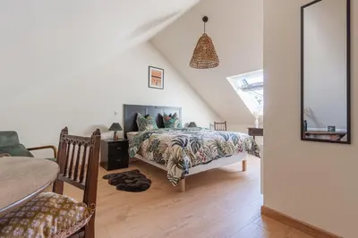 Un ou plusieurs lits dans un hébergement de l'établissement La Maison du Martrait - Proche de la plage