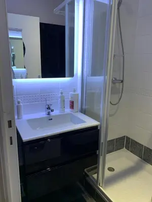 Salle de bains dans l'établissement appartement cosy