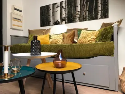Coin salon dans l'établissement appartement cosy