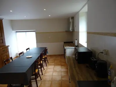 Cuisine ou kitchenette dans l'établissement Gîte Aronde