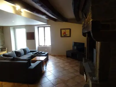 Coin salon dans l'établissement Gîte Aronde