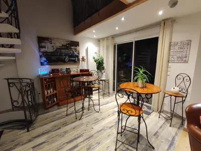 Coin salon dans l'établissement Face a la mer