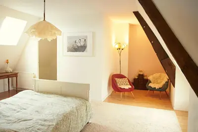 Un ou plusieurs lits dans un hébergement de l'établissement Chambre des moutons