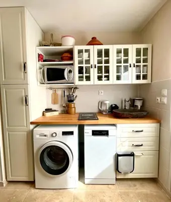 Cuisine ou kitchenette dans l'établissement Longere des sources