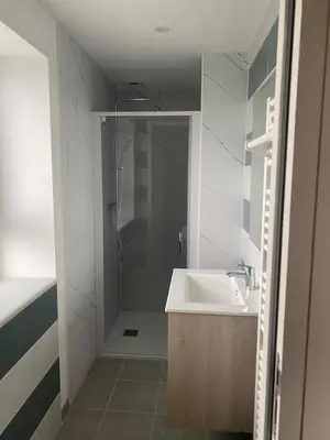 Salle de bains dans l'établissement La maison à Nono